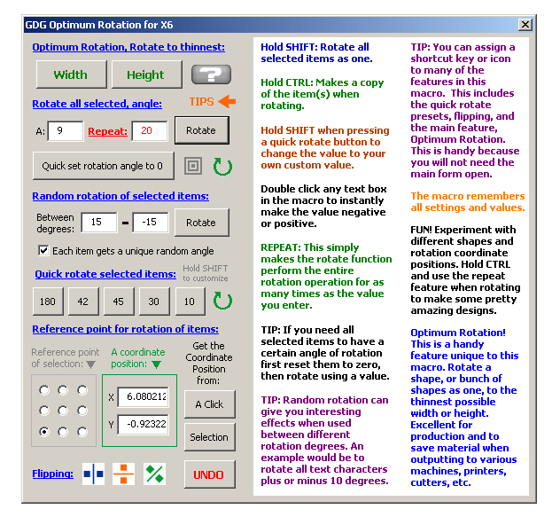 batch rotation macro CorelDraw X6