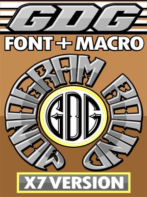 GDG Monogram Round Font and Macro for X7