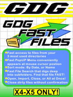 GDG Fast Files for X5 or X4
