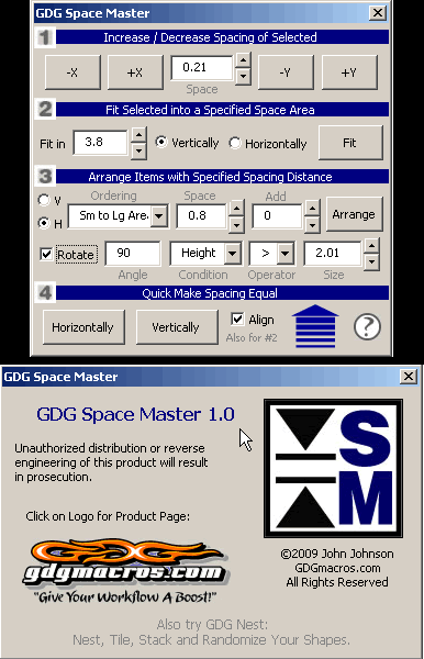 corel draw macro space master