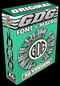 gdg monogram round font and macro box X6